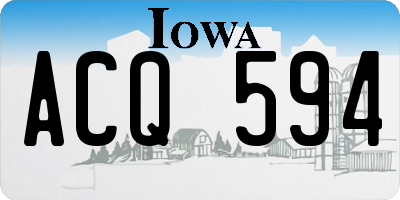 IA license plate ACQ594