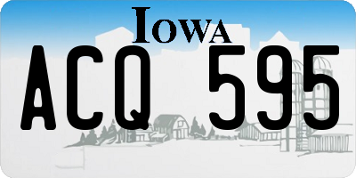 IA license plate ACQ595