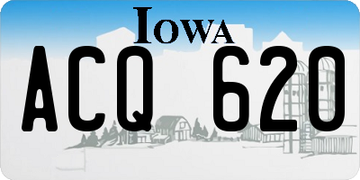 IA license plate ACQ620