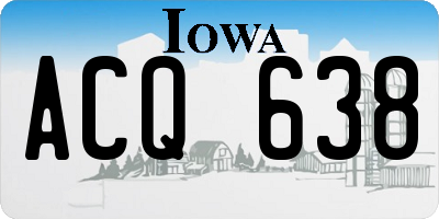 IA license plate ACQ638