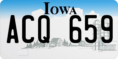 IA license plate ACQ659