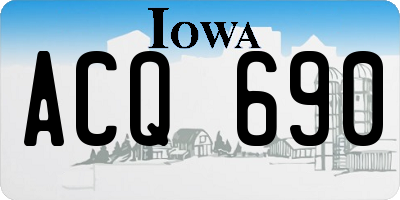 IA license plate ACQ690