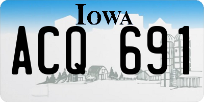 IA license plate ACQ691