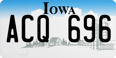 IA license plate ACQ696