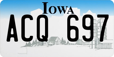 IA license plate ACQ697