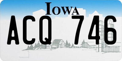 IA license plate ACQ746