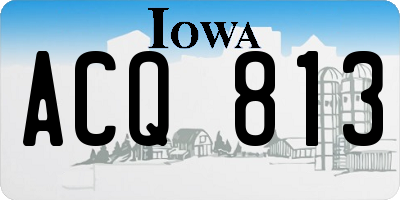 IA license plate ACQ813
