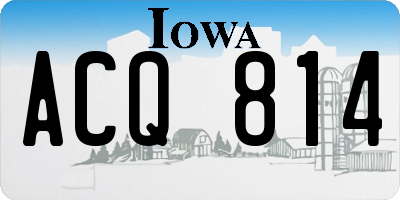 IA license plate ACQ814
