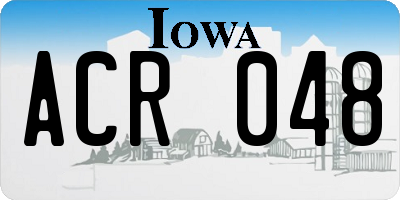 IA license plate ACR048