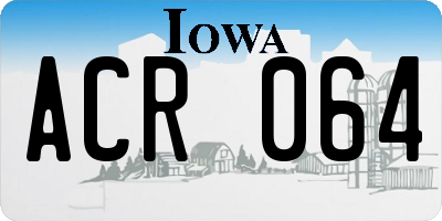 IA license plate ACR064