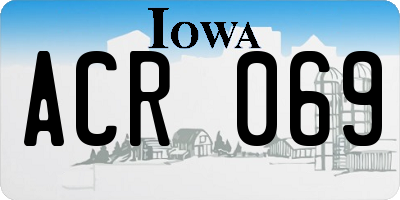 IA license plate ACR069