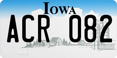 IA license plate ACR082