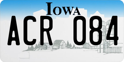 IA license plate ACR084