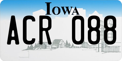 IA license plate ACR088