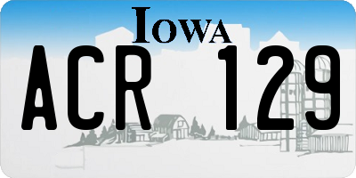 IA license plate ACR129