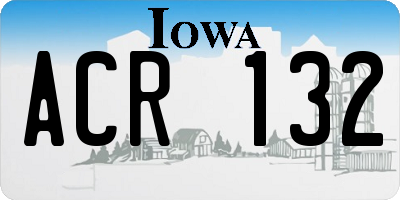 IA license plate ACR132
