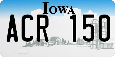 IA license plate ACR150