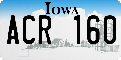 IA license plate ACR160