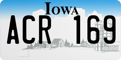 IA license plate ACR169
