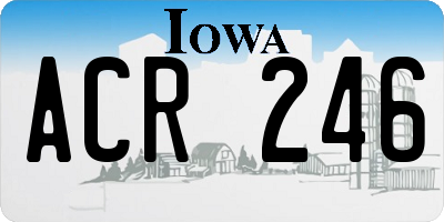 IA license plate ACR246