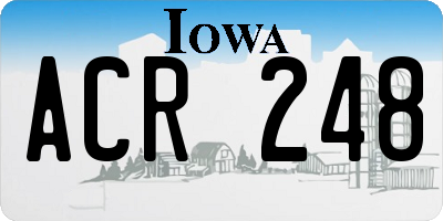 IA license plate ACR248