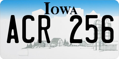 IA license plate ACR256