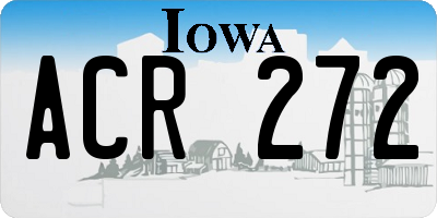 IA license plate ACR272