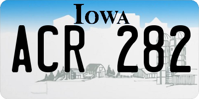 IA license plate ACR282