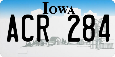IA license plate ACR284