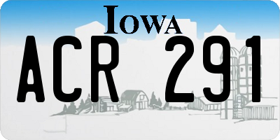 IA license plate ACR291