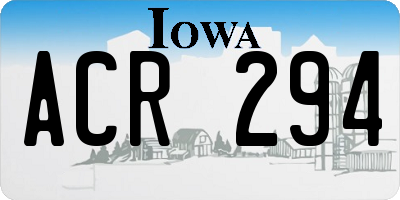 IA license plate ACR294