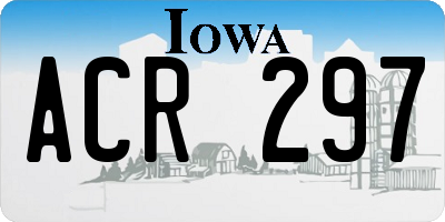 IA license plate ACR297