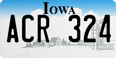 IA license plate ACR324