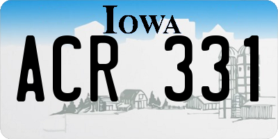 IA license plate ACR331