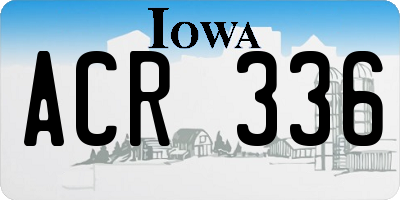 IA license plate ACR336