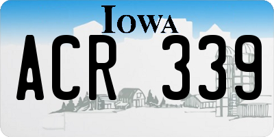 IA license plate ACR339