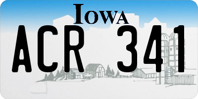 IA license plate ACR341