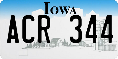 IA license plate ACR344