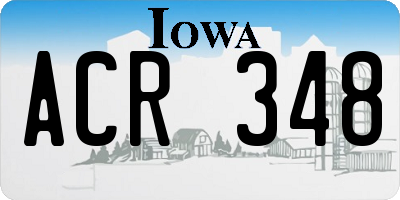 IA license plate ACR348