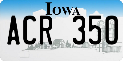 IA license plate ACR350