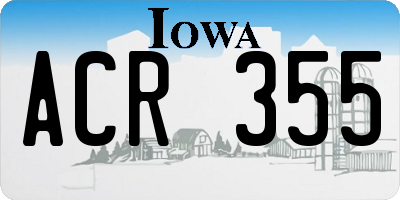 IA license plate ACR355