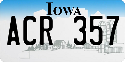IA license plate ACR357
