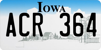 IA license plate ACR364