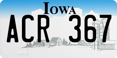 IA license plate ACR367