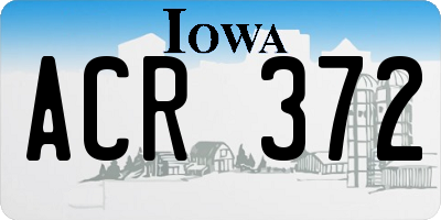 IA license plate ACR372