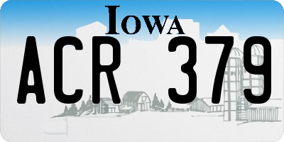 IA license plate ACR379