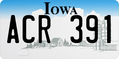 IA license plate ACR391