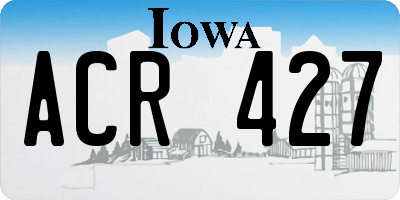IA license plate ACR427