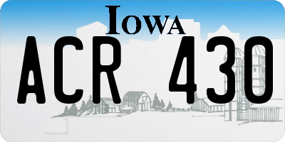 IA license plate ACR430