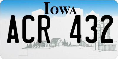 IA license plate ACR432